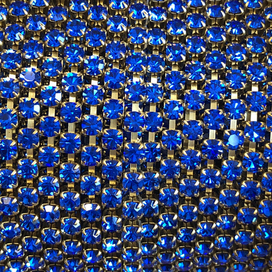 16CCSAPH - SS16 Precisoa Crystal Rhinestone Cupchain - Sapphire