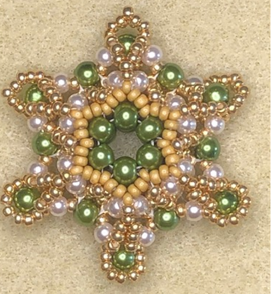 Floret Beaded Pendant Pattern Tutorial