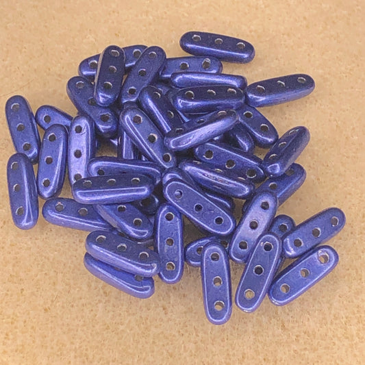 10x3mm Czechmates Beam - CT Sat Metallic Royal Blue