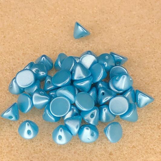 4mm Button Bead - Alabaster Pastel Aqua