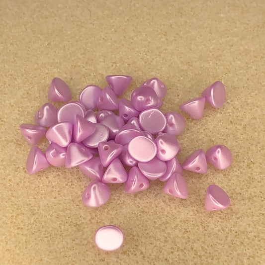 4mm Button Bead - Alabaster Pastel Light Rose