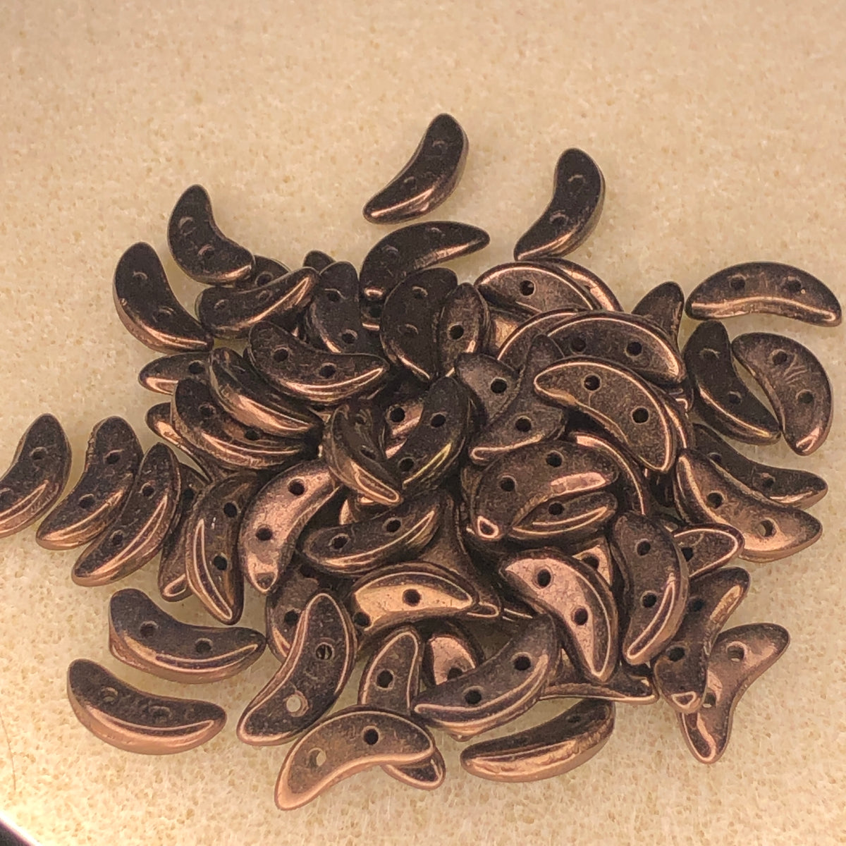 3x10mm CzechMates Crescents Dark Bronze