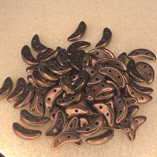 3x10mm CzechMates Crescents Dark Bronze