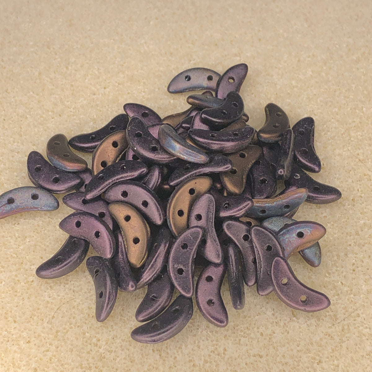 3x10mm CzechMates Crescents - Matte Bronze Vega