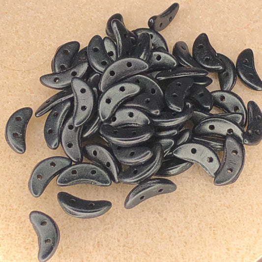 3x10mm CzechMates Crescents - Metallic Dark Forest