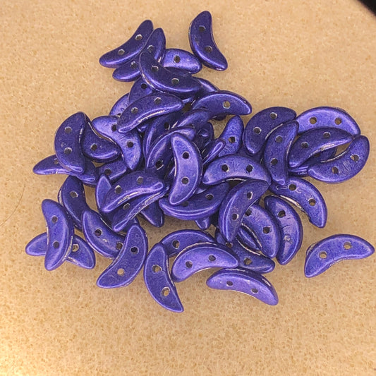 3x10mm CzechMates Crescents - Metallic Violet