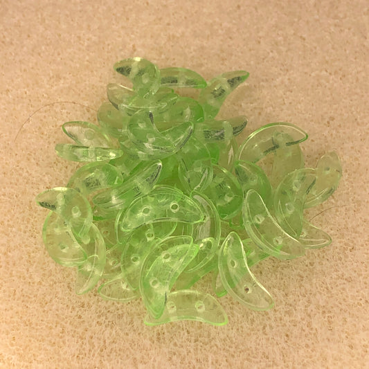 3x10mm CzechMates Crescent - Peridot