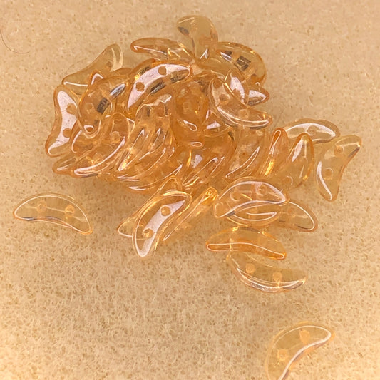 3x10mm CzechMates Crescents - Tr Champagne Luster