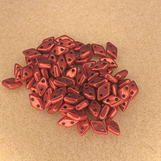 6.5x4mm CzechMates Diamonds - CT Sat Metallic Valient Poppy