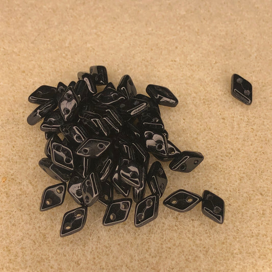 6.5x4mm CzechMates Diamond - Jet