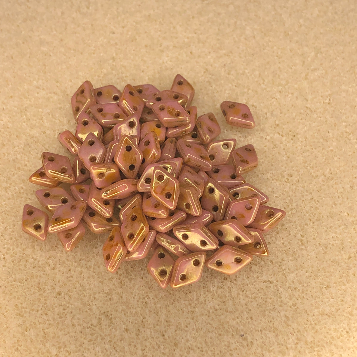 6.5x4mm CzechMates Diamonds - Luster Op Rose/Gold Topaz