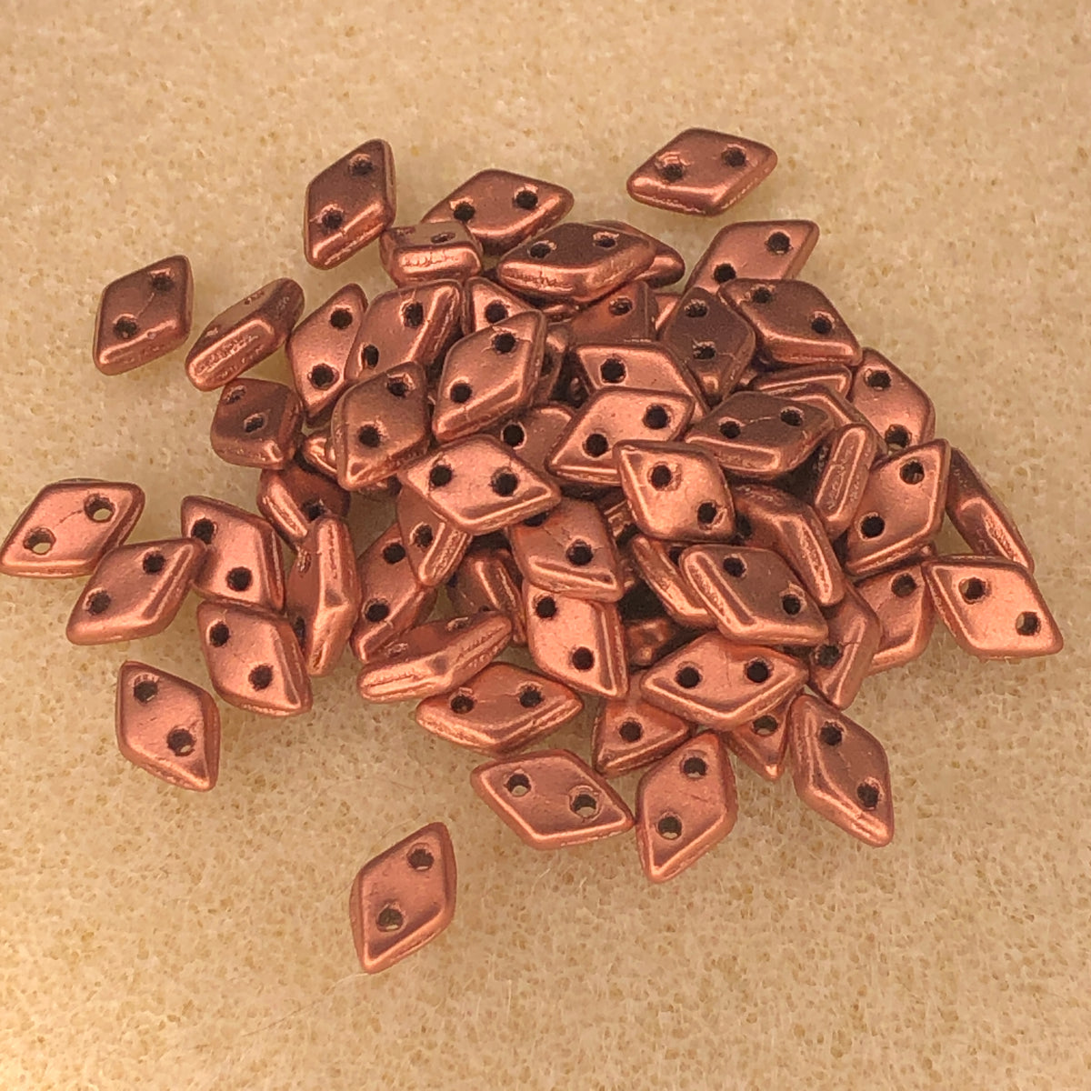 6.5x4mm CzechMates Diamond - Matte - Bronze Copper