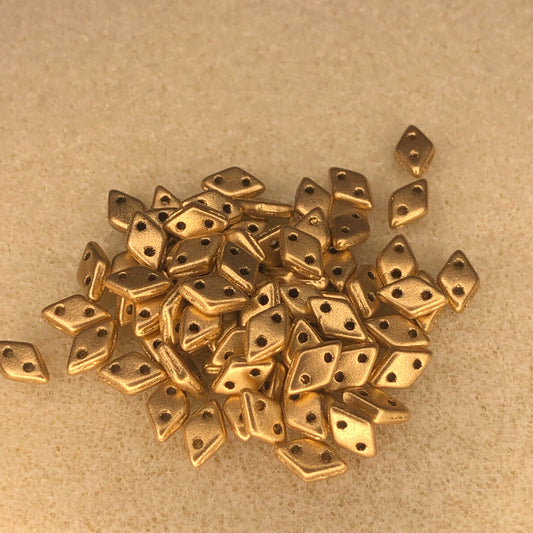 6.5x4mm CzechMates Diamond - Matte Metallic Flax