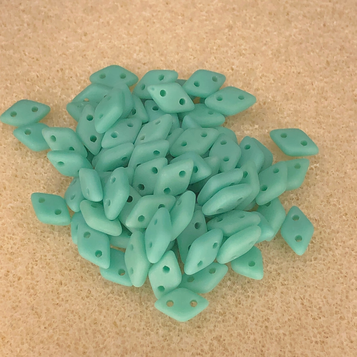 6.5x4mm CzechMates Diamond - Matte Turquoise