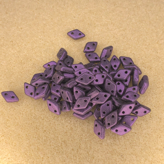 6.5x4mm CzechMates Diamonds - Metallic Suede Purple