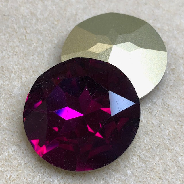 Fuchsia - 27mm Rivoli Crystal