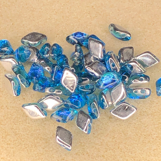 8x5mm Gemduo - Backlit Aqua/Pink