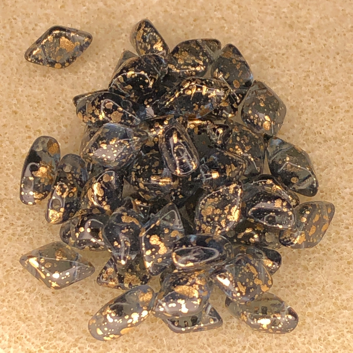 8x5mm Gemduo - Gold Splash Montana