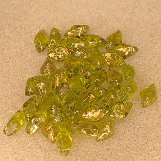 8x5mm Gemduo - Gold Splash Olivine