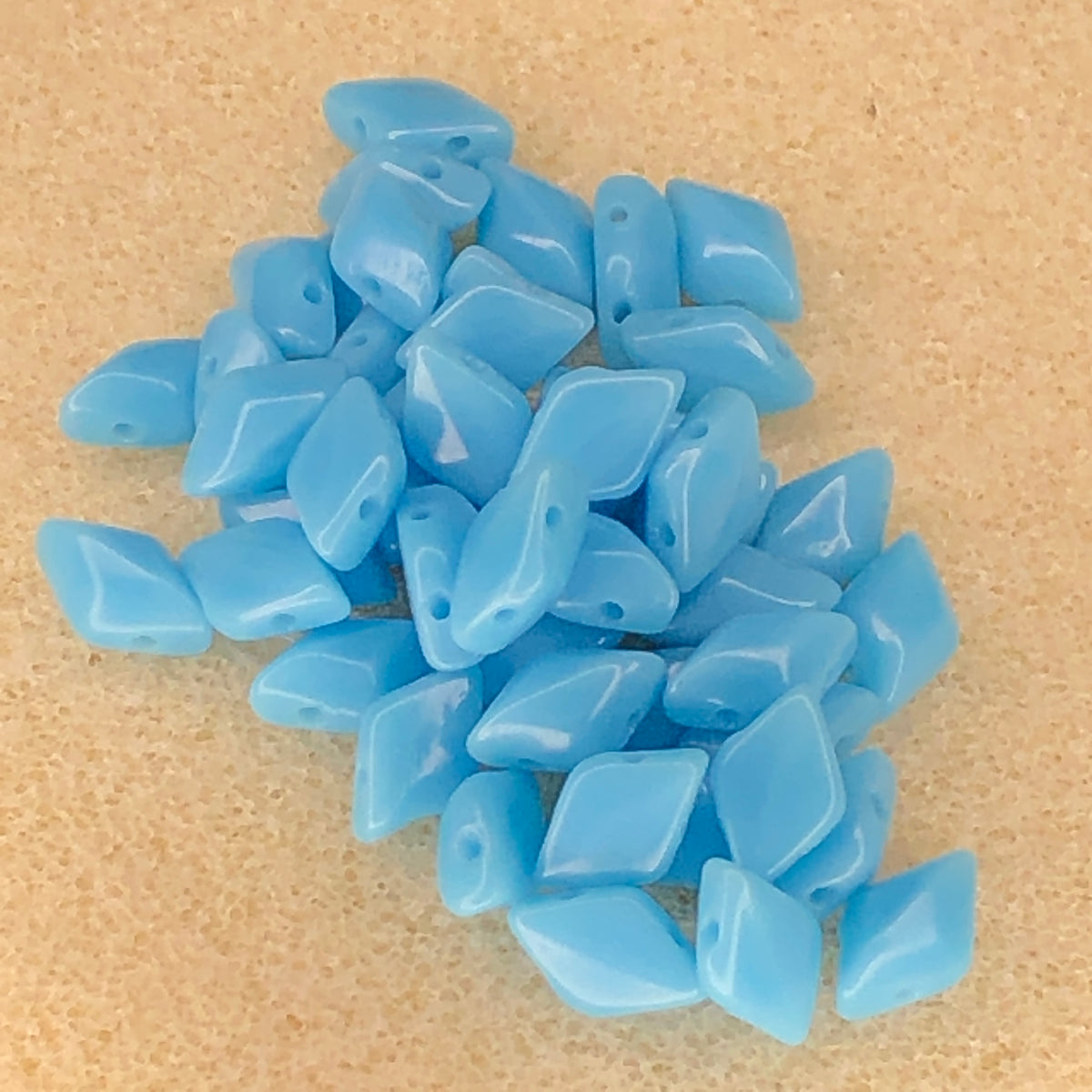 8x5mm Gemduo - Turquoise Blue Opaque