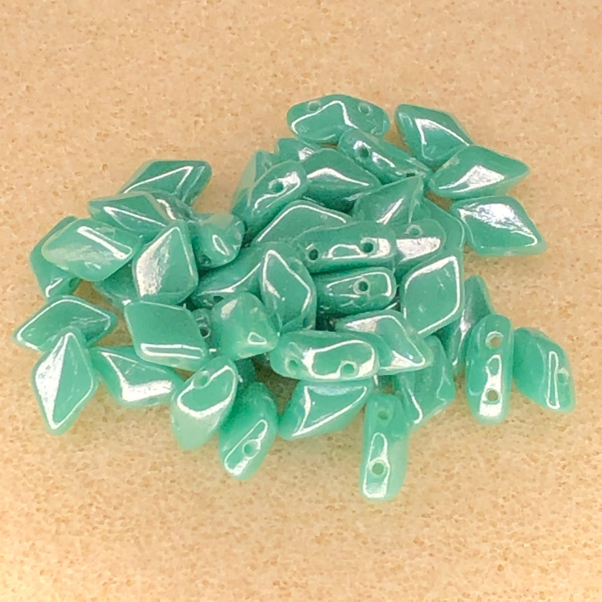8x5mm Gemduo - Turquoise Green Luster