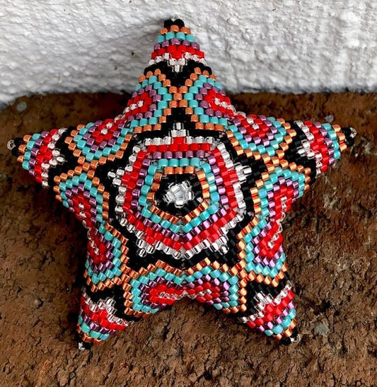 Charra Beaded 3D Peyote Puffy Star Tutorial & Pattern