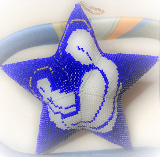 Madonna & Child Beaded 3D Peyote Puffy Star Tutorial & Pattern