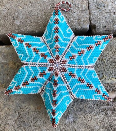 Snowflower Beaded 3D Peyote Puffy Star Tutorial & Pattern - 2 Designs in One