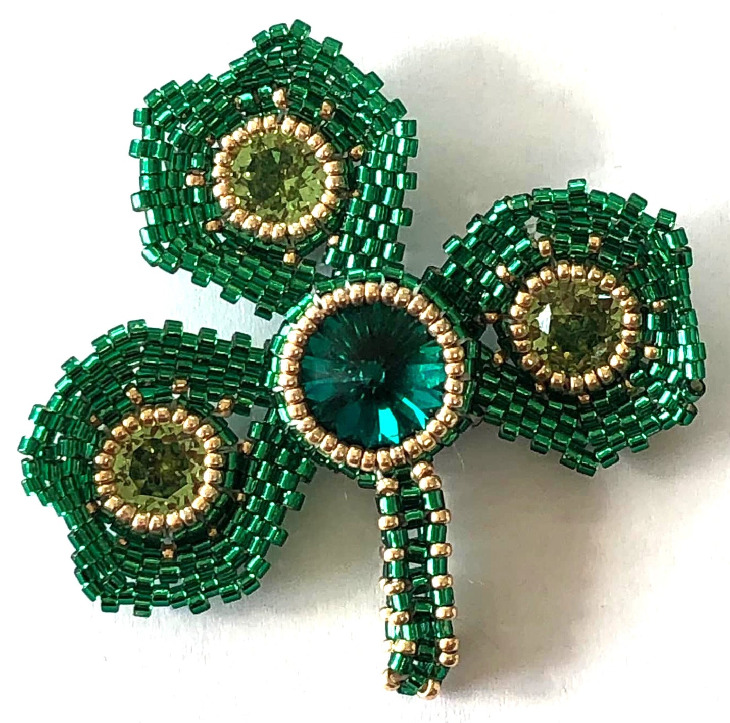 Wearin' of the Green Beaded Pendant/Pin  Pattern Tutorial
