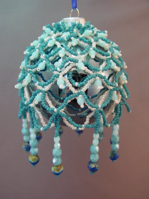 It's So Fluffay Beaded Christmas Ornament Cover Pattern
