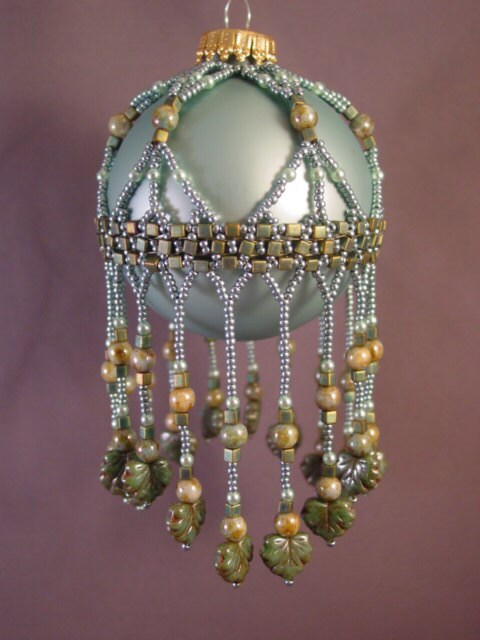 Cleopira Beaded Christmas Ornament Cover Pattern