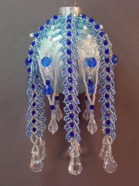 Inching Forward Beaded Christmas Ornament Cover Pattern