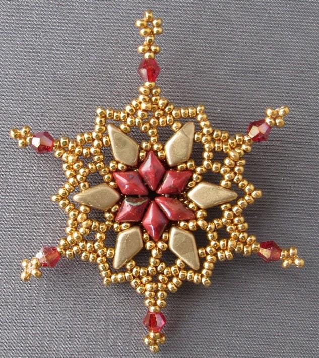 Jessica Beaded Snowflake Pattern Tutorial