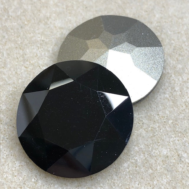 Jet Hematite - 27mm Rivoli Crystal