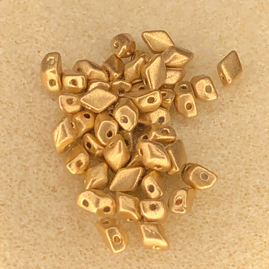 6x4mm Mini GemDuo - Crystal Bronze Pale Gold