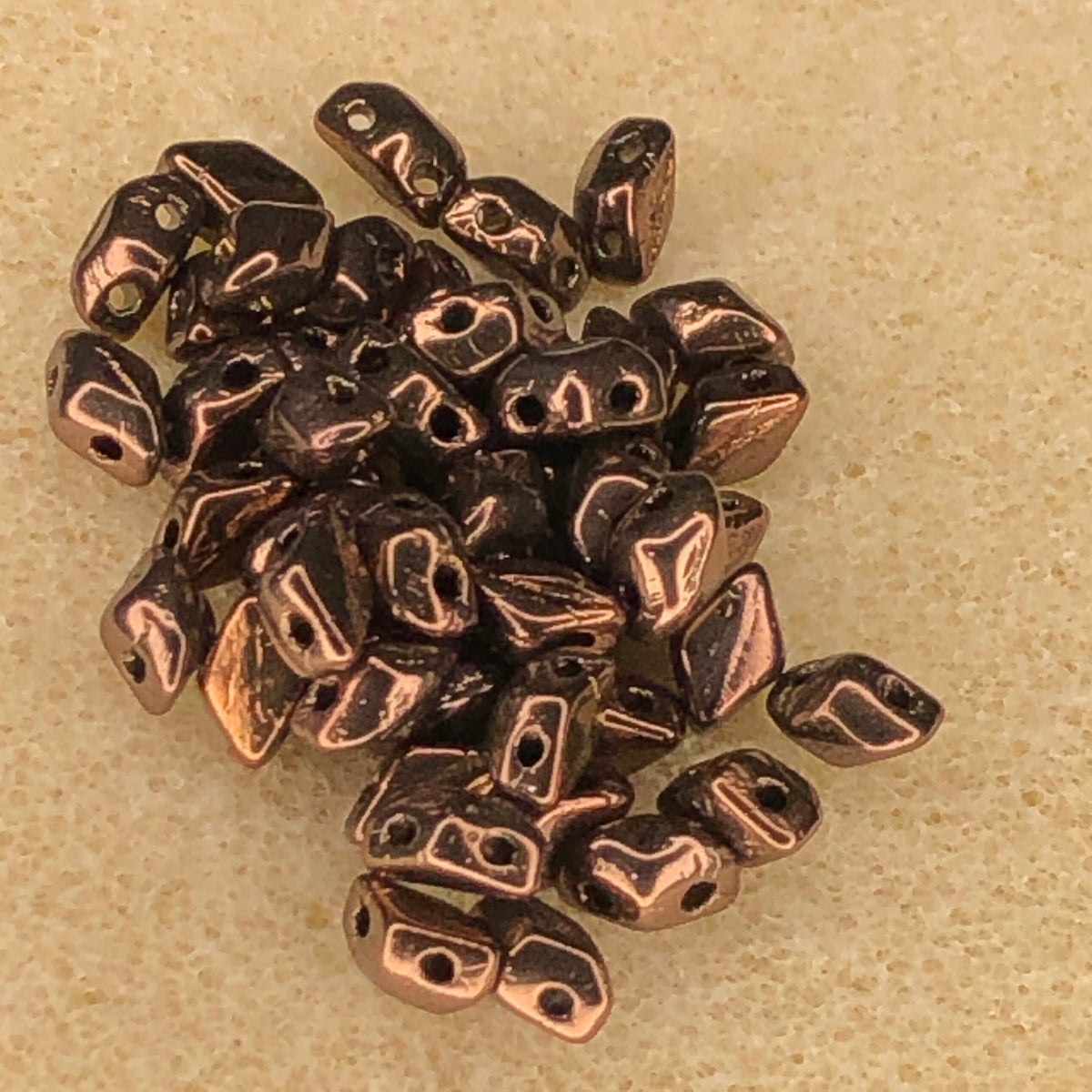 6x4mm Mini GemDuo - Jet Bronze