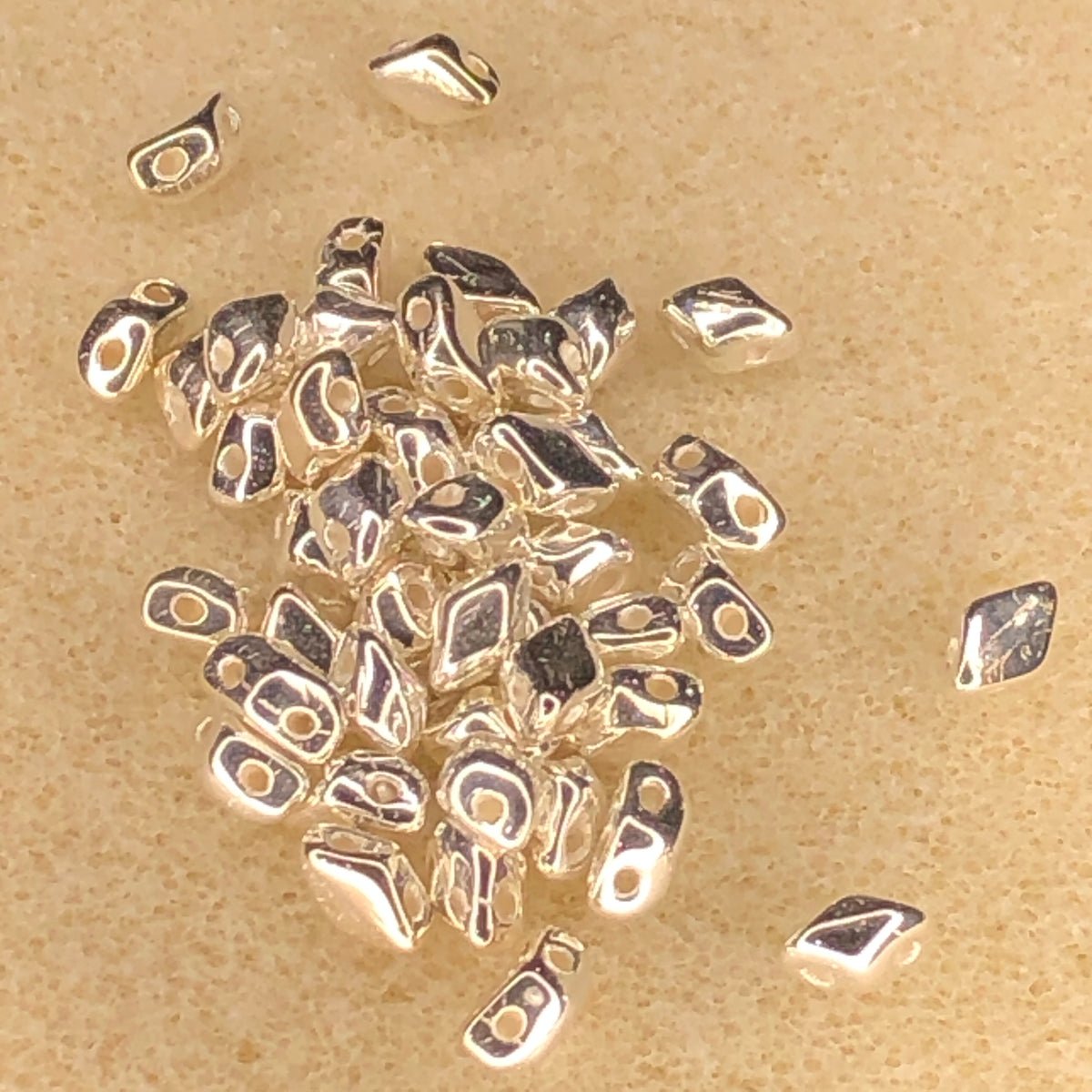 6x4mm Mini GemDuo - Silver Plated