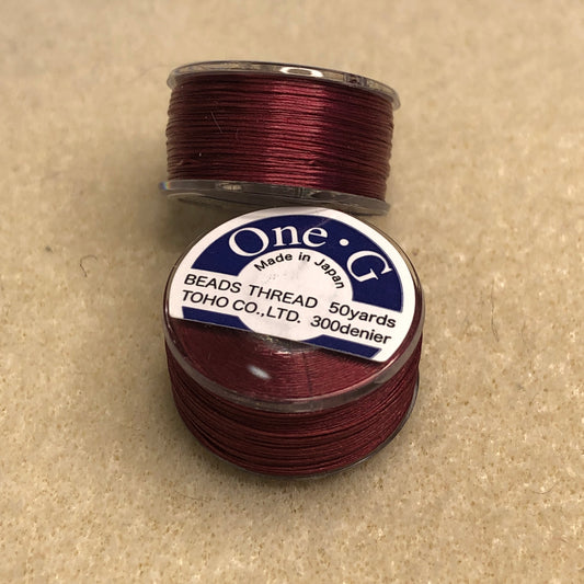One-G Thread 50 yards-Burgundy