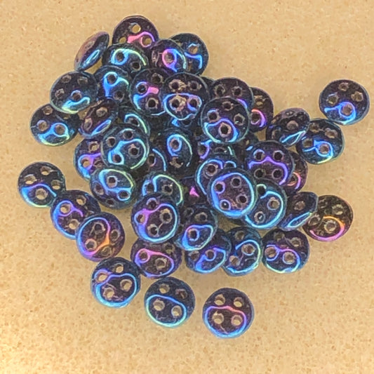 6mm CzechMates Quadralentils - Blue Iris