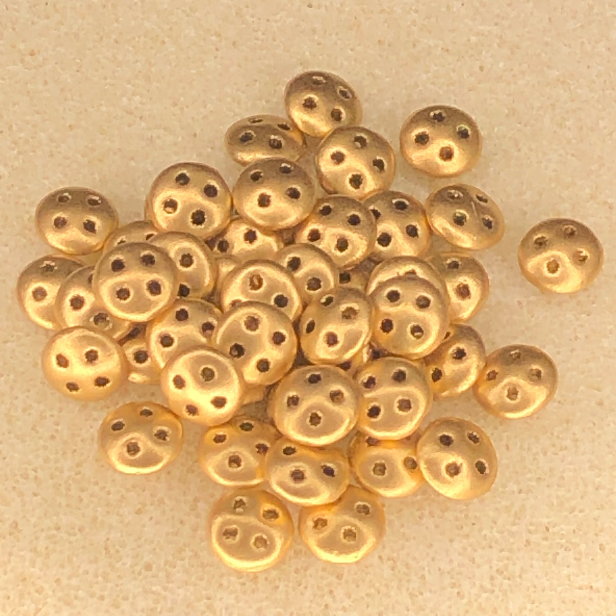 6mm CzechMates Quadralentils - Mat Metallic Flax