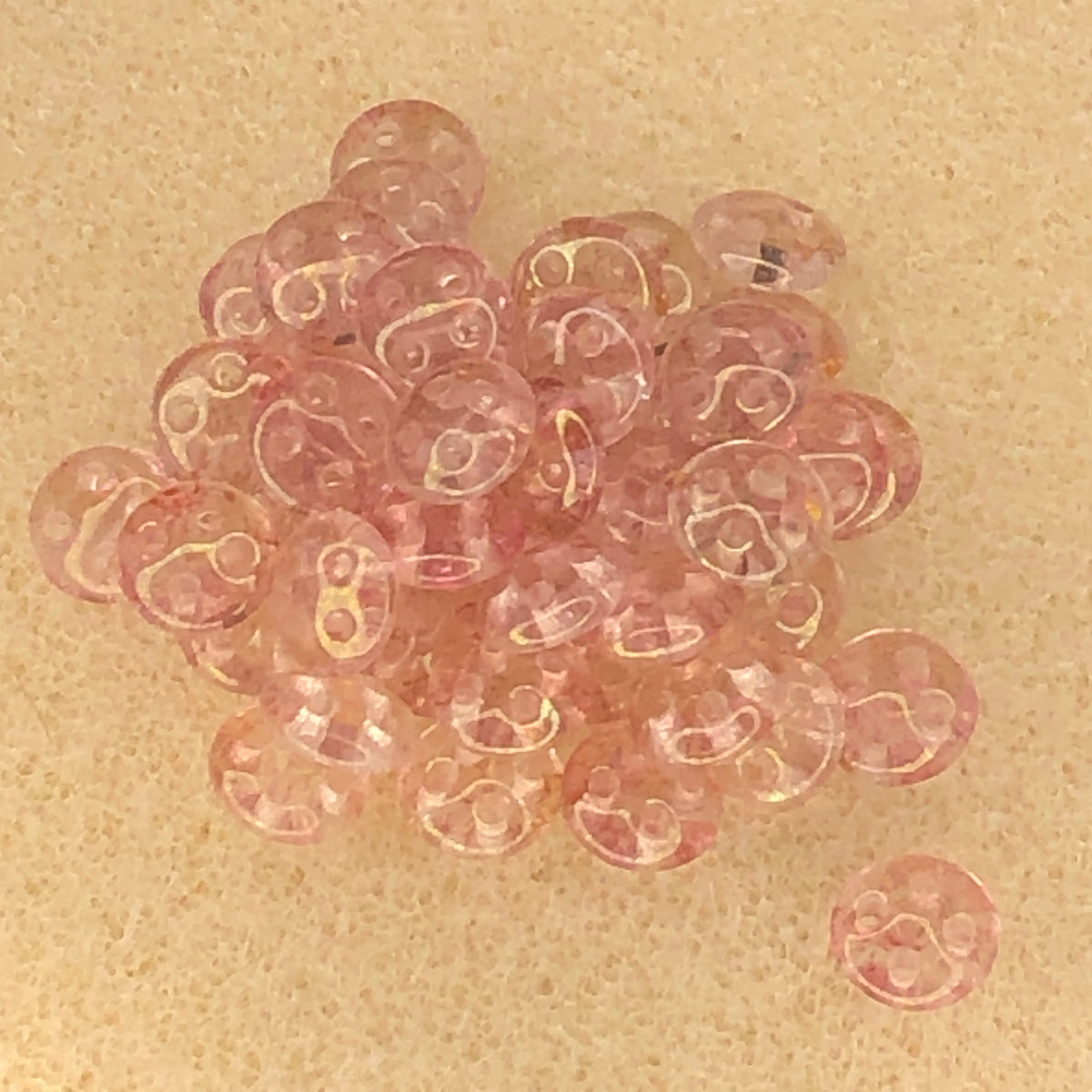 6mm CzechMates Quadralentils - Tr Topaz/Pink Luster