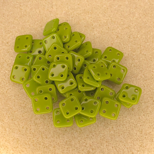 6mm CzechMates Quadratile - Opaque Olivine