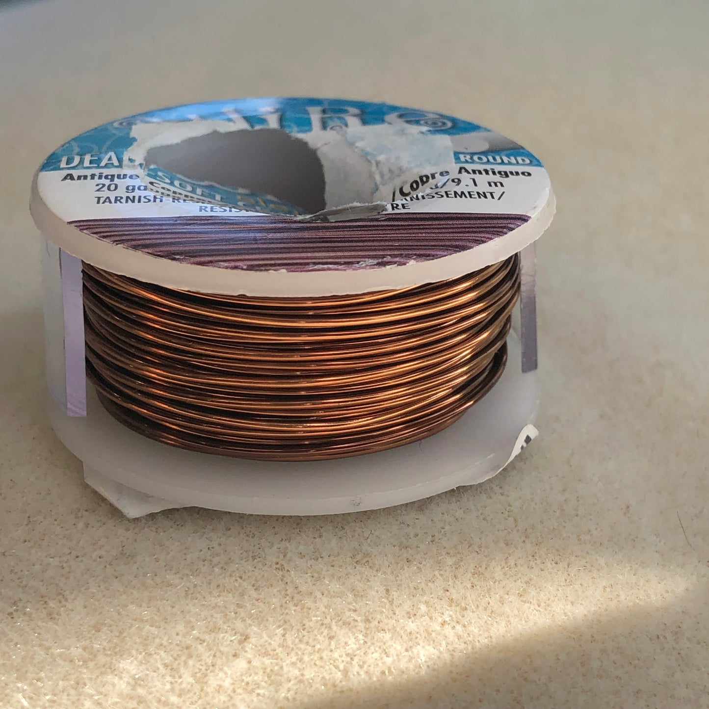 20 gauge 10 yd  Wire - Antique Copper - tarnish restistant