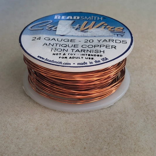 24 gauge 20 yd  Wire - Antique Copper - non tarnish